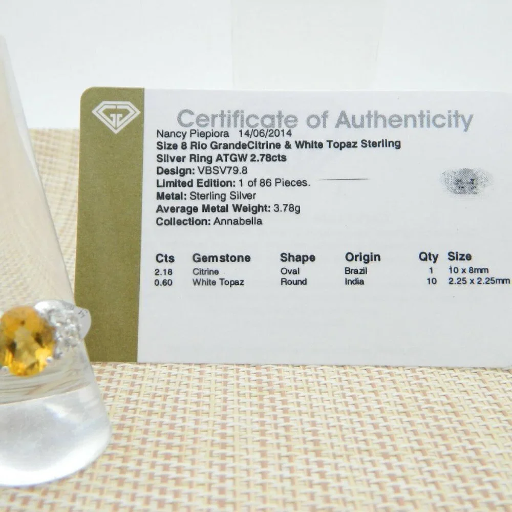 Rio Grande Citrine White Topaz Sterling Silver